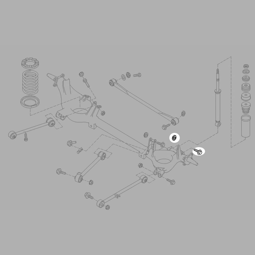 Nissan Micra K11 Rear Shock Absorber Bolt Set
