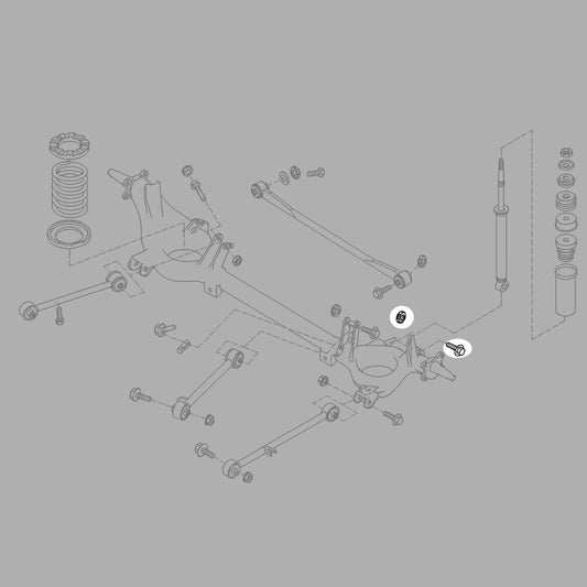 Nissan Micra K11 Rear Shock Absorber Bolt Set